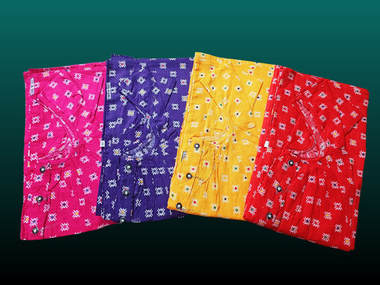 Meenakshi Button Sleeveless Nighty (3 Colour Set/3×154)