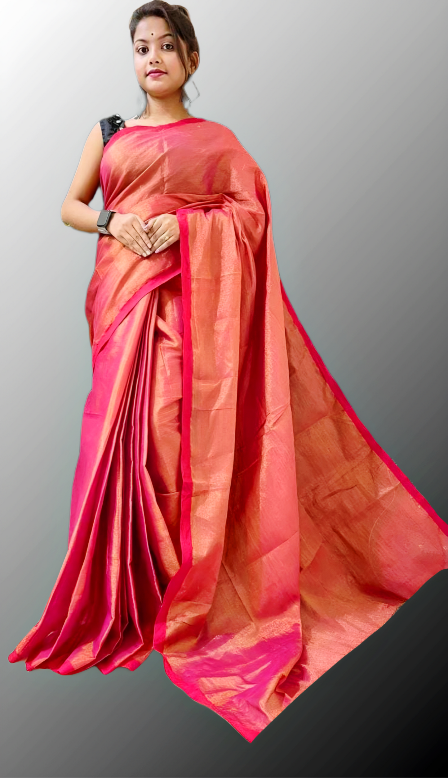 Premium Tissue Linen Bhagalpuri Sarees With Blouse Piece